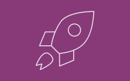 Symbol aufsteigende Rakete